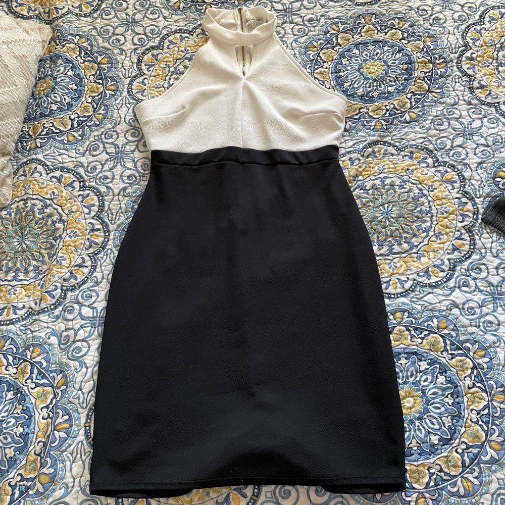 Charlotte Russe sleeveless black and white dress